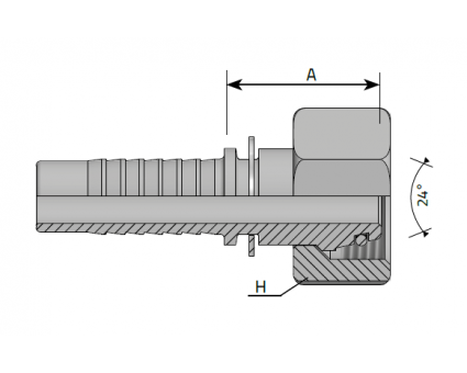 ĐẦU BẤM ỐNG THỦY LỰC HỆ REN METRIC 24° THẲNG - CONG 90° - CONG 45°